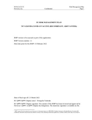 Fillable Online EU RISK MANAGEMENT PLAN 1 - European Medicines Agency ...