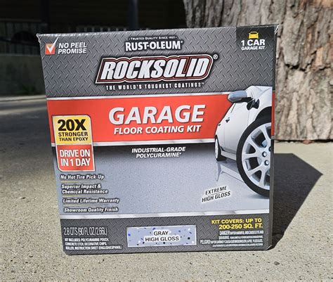 Rust-Oleum 293513 RockSolid Garage Floor Coating Gray Kit 2.5 Car ...