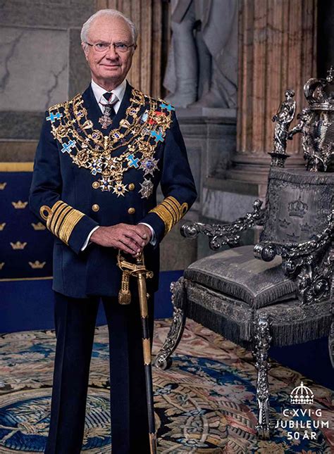 King Carl XVI Gustaf of Sweden Marks 50th Year of Reign with New Portrait