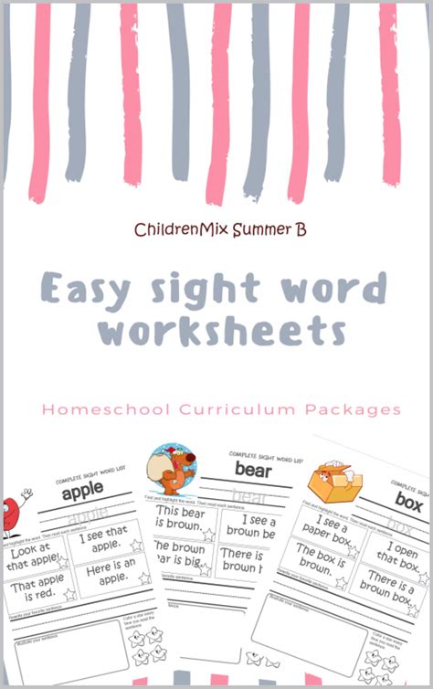 Buy Easy word worksheets : Homeschool Curriculum Packages: The complete ...