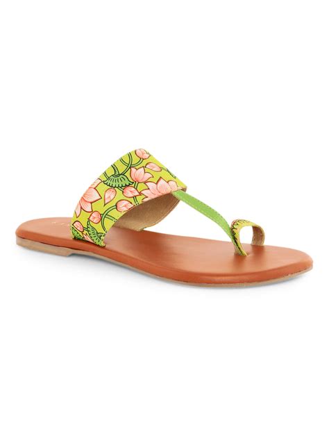 Buy Women's Designer Kolhapuri Slippers Handmade In India by KANVAS ...