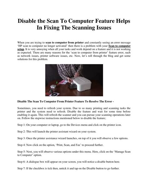 Image result for Scan to Computer Is Disabled