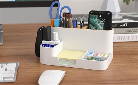 Kepzell 6 Compartment office desk storage organizer box | Makeup ...