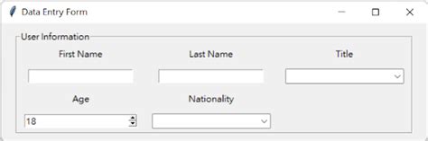 Image result for Data Entry Windows in Tkinter