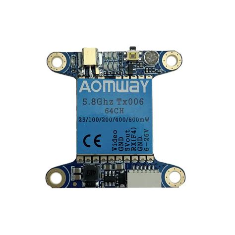 Aomway tx006 5.8ghz 64ch 25mw/100mw/200mw/400mw/600mw fpv transmitter ...