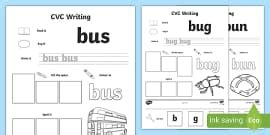 CVC Words Worksheet - Primary Resources
