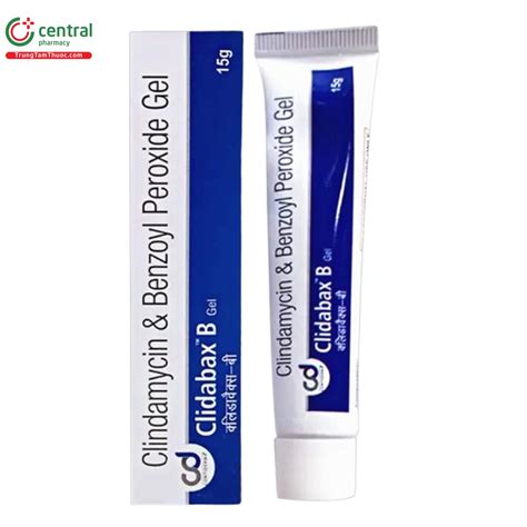 Thuốc bôi Clidabax B dạng gel chứa Clindamycin và Benzoyl peroxide