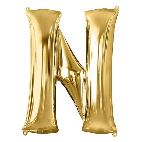 Alphabet N Golden Foil Balloon - Helium Or Air Filled - 40 inches - 1P ...