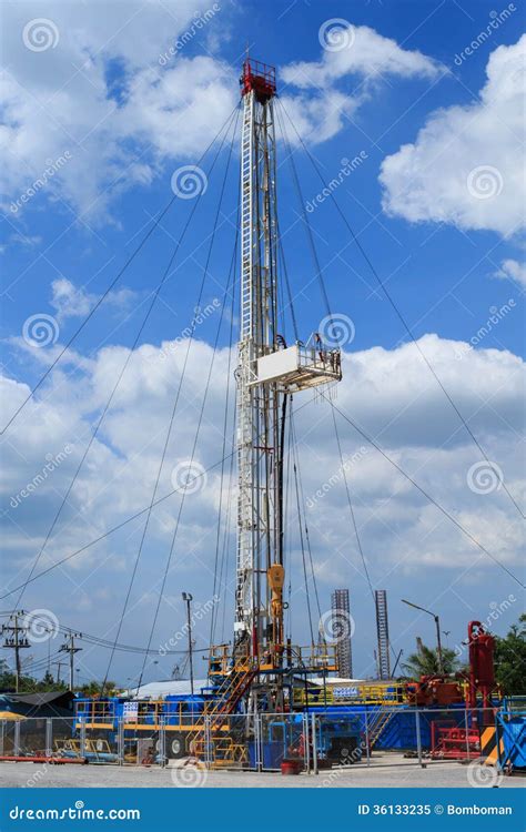 Land Drilling Rig in Yard stock image. Image of equipment - 36133235