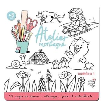Amazon.in: Buy Atelier montagne 1 - 50 pages de dessins, coloriages ...