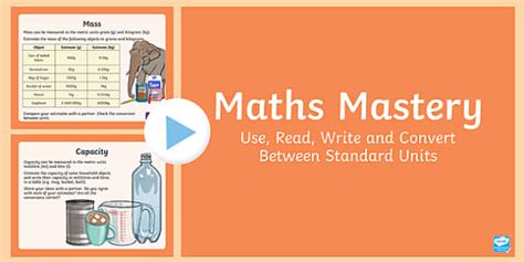 Year 6 Measurement Use Read Write and Convert Between Standard Units Maths