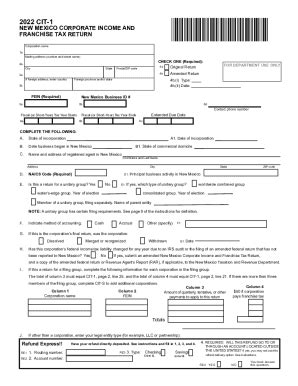 NM TRD CIT-1 2022-2025 - Fill and Sign Printable Template Online