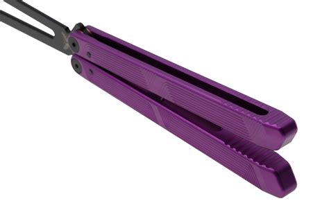 Flytanium Zenith Balisong Trainer 1261NPB Black, Nebula Purple Aluminum ...