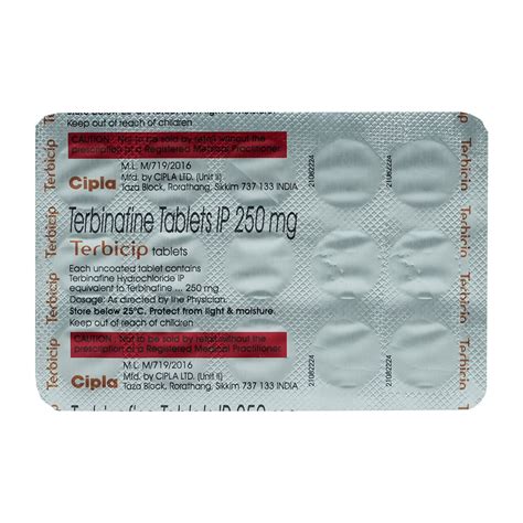 Terbicip 250 Tablet | Uses, Side Effects, Price | Apollo Pharmacy
