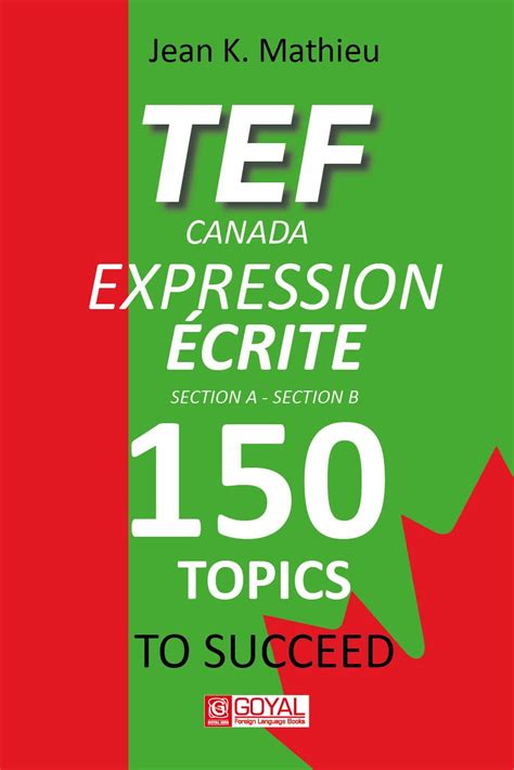 Buy TEF CANADA Expression Ecrite 150 Topics Book Online at Low Prices ...