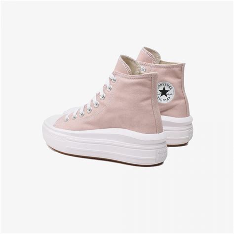 Buy Stone Mauve & White Converse Chuck Taylor All Star Move Platform ...