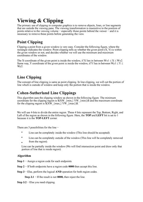 8. Computer Graphics Viewing - Viewing & Clipping The primary use of ...