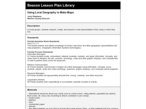 Using Local Geography to Make Maps Lesson Plan for 6th - 12th Grade ...