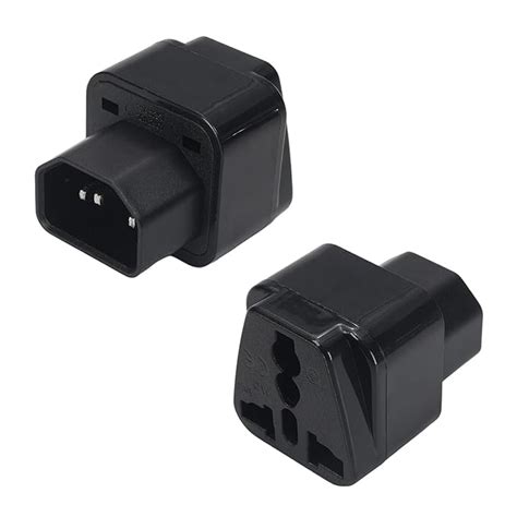 UPS IEC C14 Male to Universal Female Socket Power Converter, C14 to ...