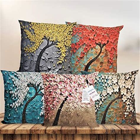 Buy MUKESH HANDICRAFTS Jute Fabric Cushion Cover, 16X16 Inches ...