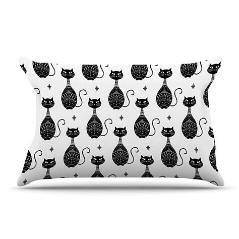 KESS InHouse CB2022ACS02 Cristina Bianco Design "Black Cats Pattern ...