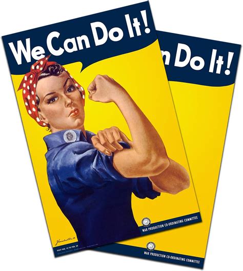 Amazon.com: Rosie The Riveter We Can Do It Art Print Poster - 11x17 ...