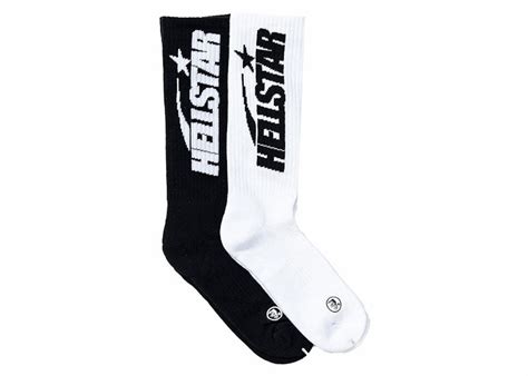 Hellstar Classic Socks (2 Pack) White/Black – Kicks Machine