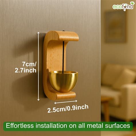 Wooden Door Chime with Brass Bell – Handcrafted Set of 2 – Ecofynd