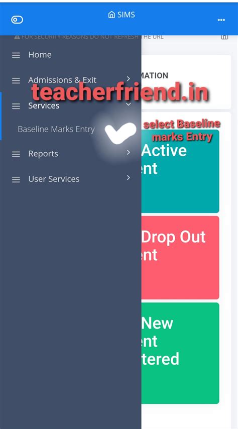 AP Baseline Test Marks Entry link Enable at Student Information site ...