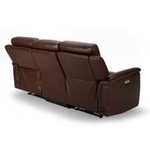 Buy Valerano Coffee Brown Three Seater Leather Recliner at Durian