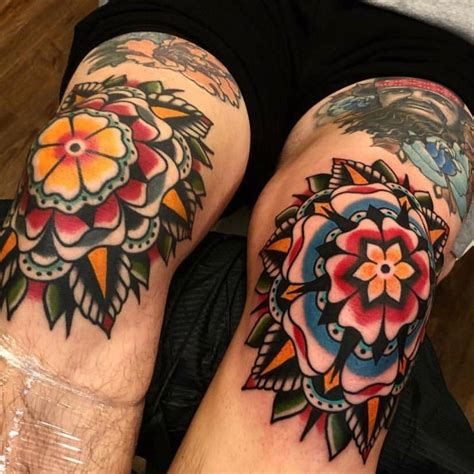 knee tattoo ideas for ladies
