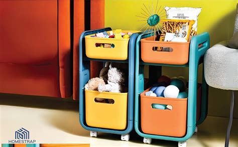 Homestrap Wheels Of Wonder Multipurpose Space Saving Shelf Stand / 2 ...