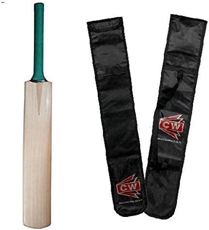 CW Plain Base Kashmir Willow Cricket Bat with Big Edges and Cover (Full ...