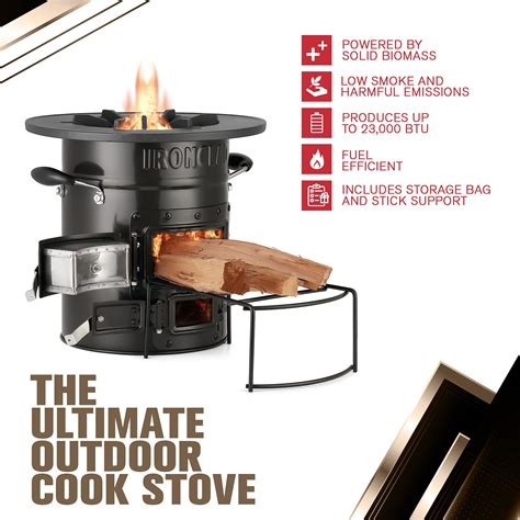 Buy Ironclad Supply Rocket Stove – Camping Wood Stove for Emergency ...