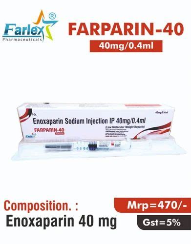 Enoxaparin Injection - Enoxaparin Injection 40mg Manufacturer from ...