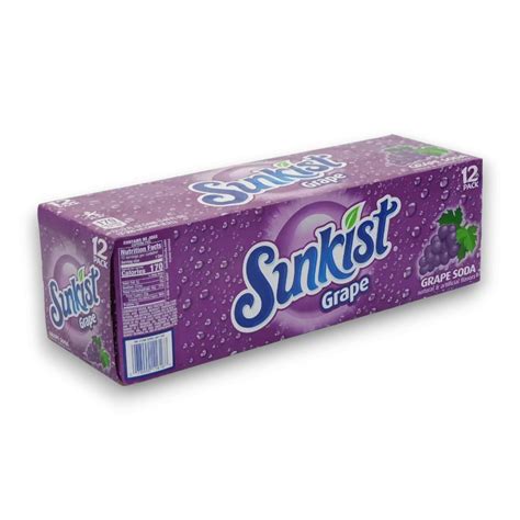 Sunkist Grape Soda 12 x 355ml Cans