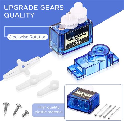 Hanaive 16 Pcs SG90 9g Micro Servo Motor Mini Servo India | Ubuy