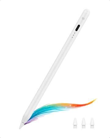 Portronics Glide 2 Stylus for iPad, Bluetooth, Tap Shortcuts, Tilt ...