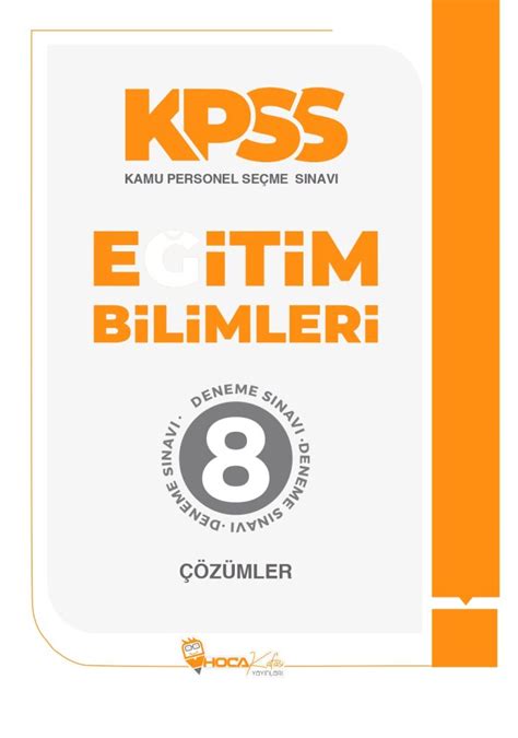 Eğitim Bilimleri Kurumsal Deneme Sınavı Çözümleri 2024 - Hoca Kafası ...