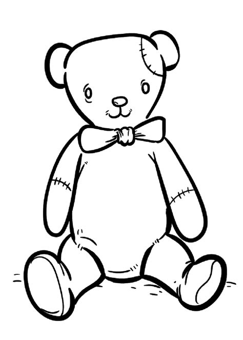 Teddy Bear Free Pictures coloring page - Download, Print or Color ...
