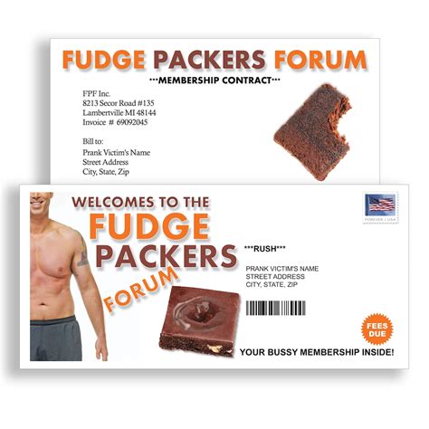 Fudge Packer Prank Joke Letter - Anonymously Sent to Your Friends for ...