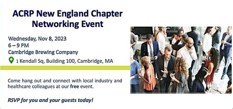 ACRP New England Chapter Networking Event, Cambridge Brewing Company, 8 ...
