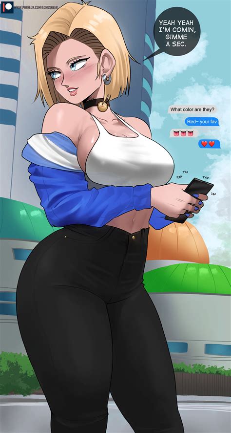 android 18 (dragon ball and 1 more) drawn by echo_saber | Danbooru