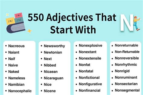 550 Adjectives That Start with N [Infographic] — RHblog