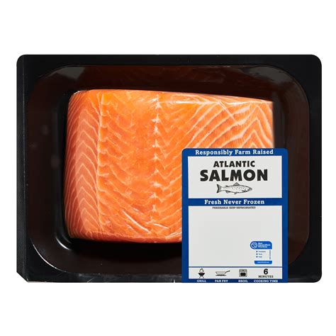 Fresh Atlantic Salmon Portions, 0.70 - 1.10 lb. Whole Salmon Portion ...