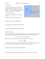 Image result for Vector Multiplication Worksheet PDF
