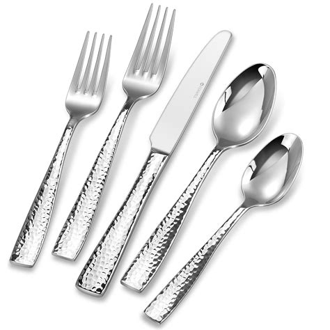 KEAWELL Premium 20/45/65 Piece Louis Hammered Silverware Set with ...