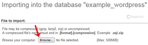 Image result for phpMyAdmin Import Database From SQL File