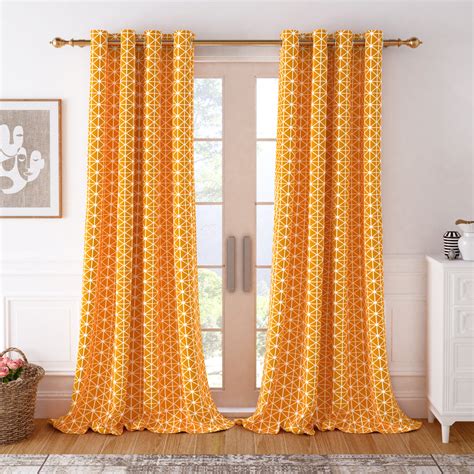 Buy Orange Bohemian Cotton Canvas Window/Door/Long Door Curtain - Story ...