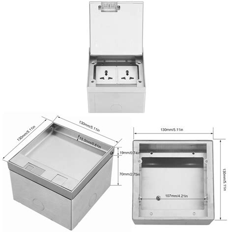 Electric Floor Box Dimensions FLB D SS Floor Box Assemblies Steel